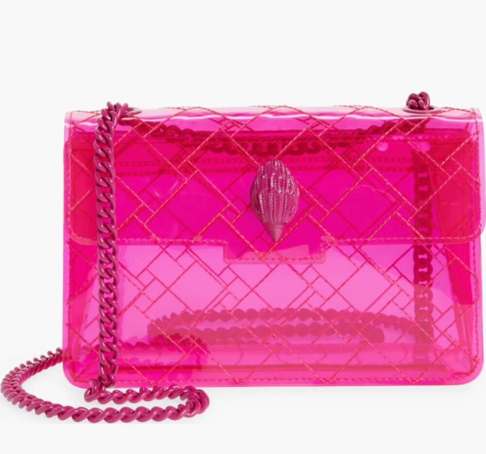 Kurt Geiger London Jelly Kensington Hot Pink Clear PVC Eagle Bag